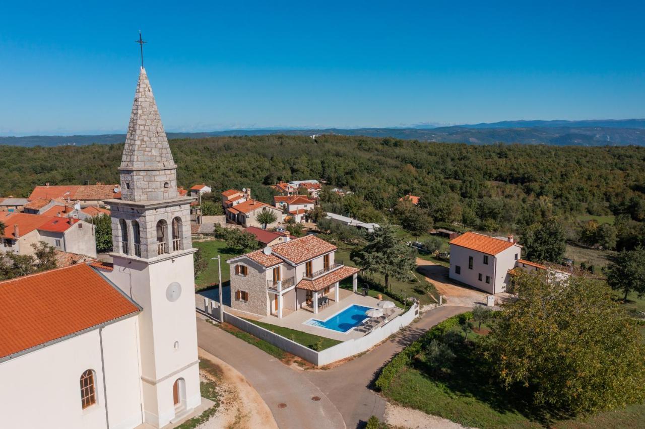 Villa Atop The Village With Stunning View Vižinada Exterior foto